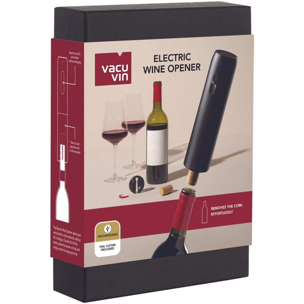 VACUVIN Tire bouchon électrique Wine Opener rechargeable