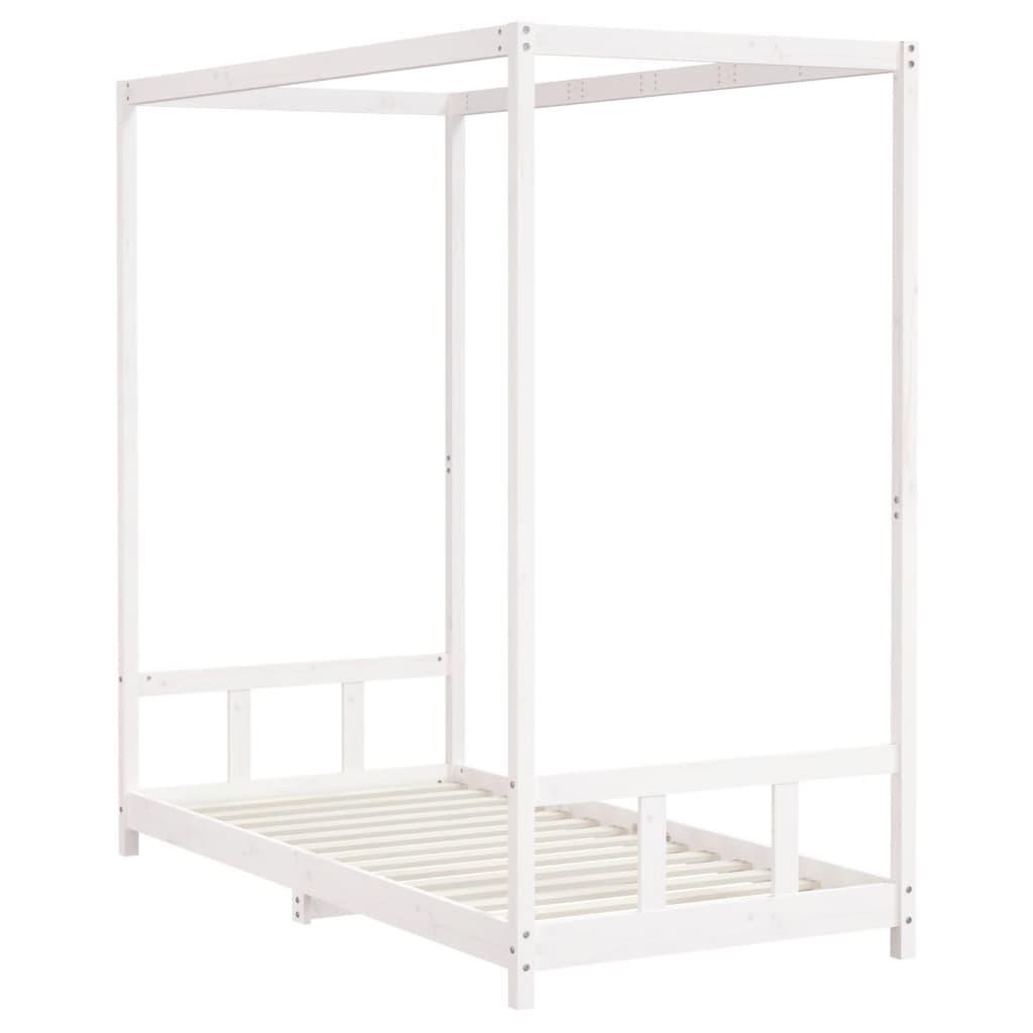 Voir la diapositive 3 : VIDAXL Cadre de lit pour enfants blanc 90x190 cm bois de pin massif