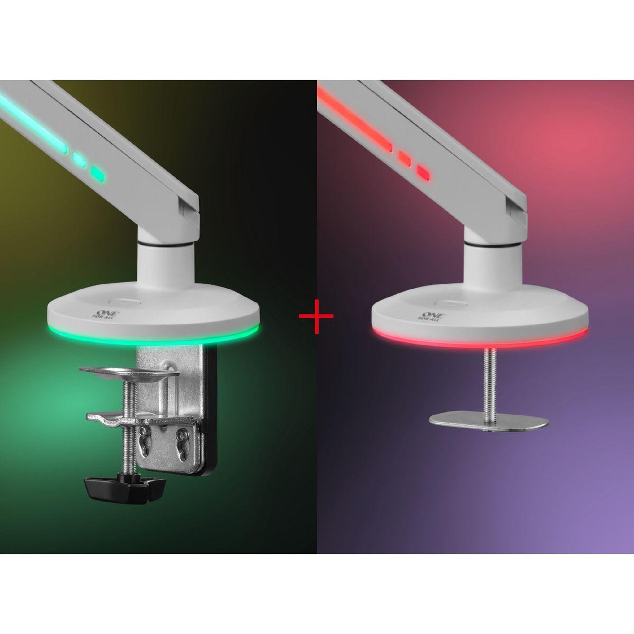 Voir la diapositive 3 : One For All Support écran pc écran 21/45'' blanc rgb inclinable