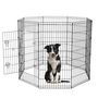 Voir la diapositive 2 : PAWHUT Parc enclos acier pour chien animaux 1 porte 8 panneaux 76L x 61l cm noir