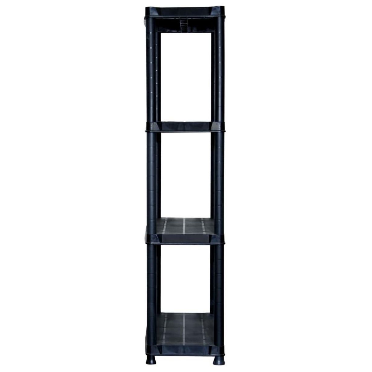 VIDAXL Etagere de rangement a 4 niveaux Noir 61x30,5x130 cm Plastique