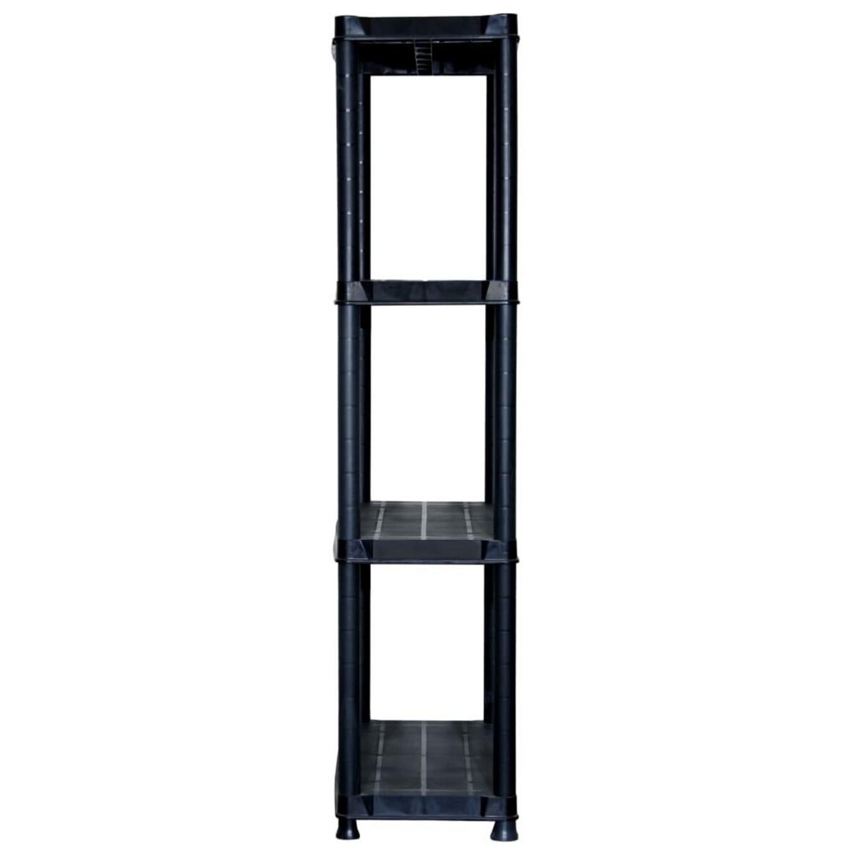 VIDAXL Etagere de rangement a 4 niveaux Noir 61x30,5x130 cm Plastique