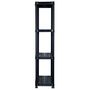 Voir la diapositive 4 : VIDAXL Etagere de rangement a 4 niveaux Noir 61x30,5x130 cm Plastique