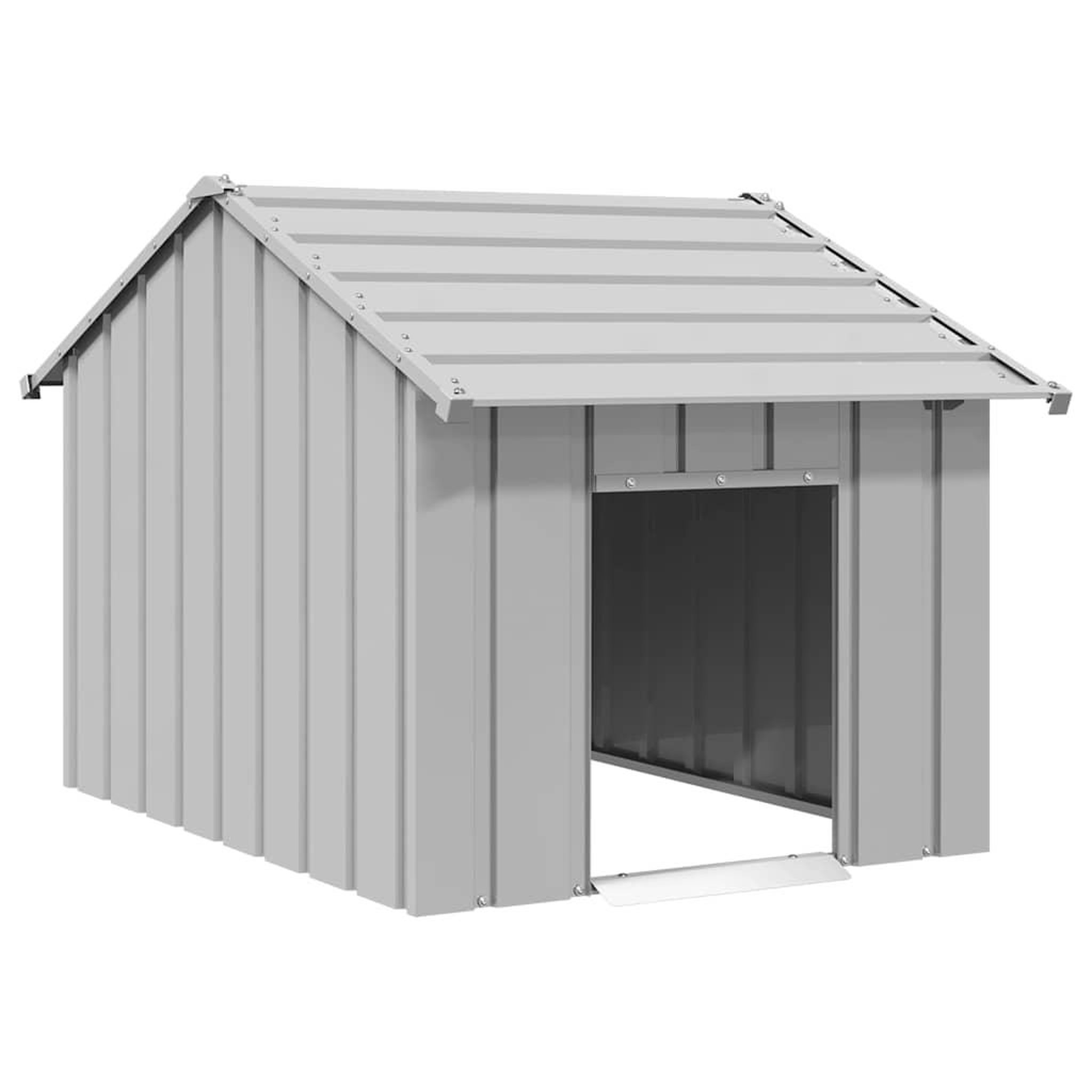 VIDAXL Niche pour chien avec toit noir 83x130x85 cm acier galvanise
