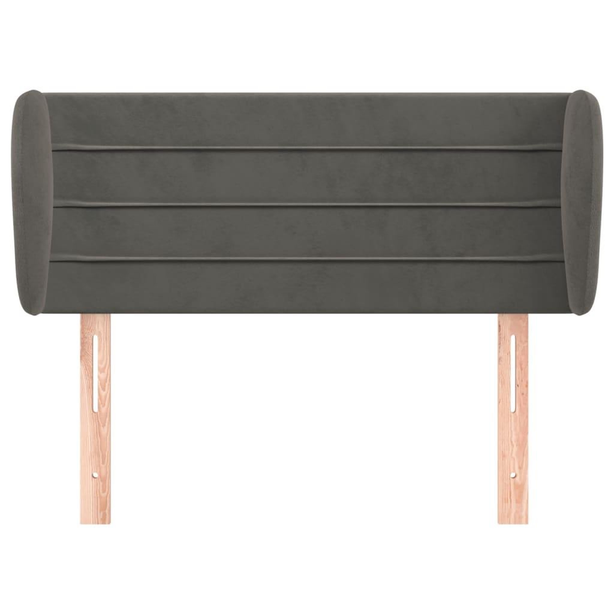 Voir la diapositive 3 : VIDAXL Tete de lit avec oreilles Gris fonce 103x23x78/88 cm Velours