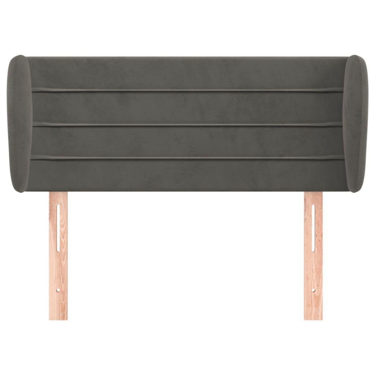 VIDAXL Tete de lit avec oreilles Gris fonce 103x23x78/88 cm Velours