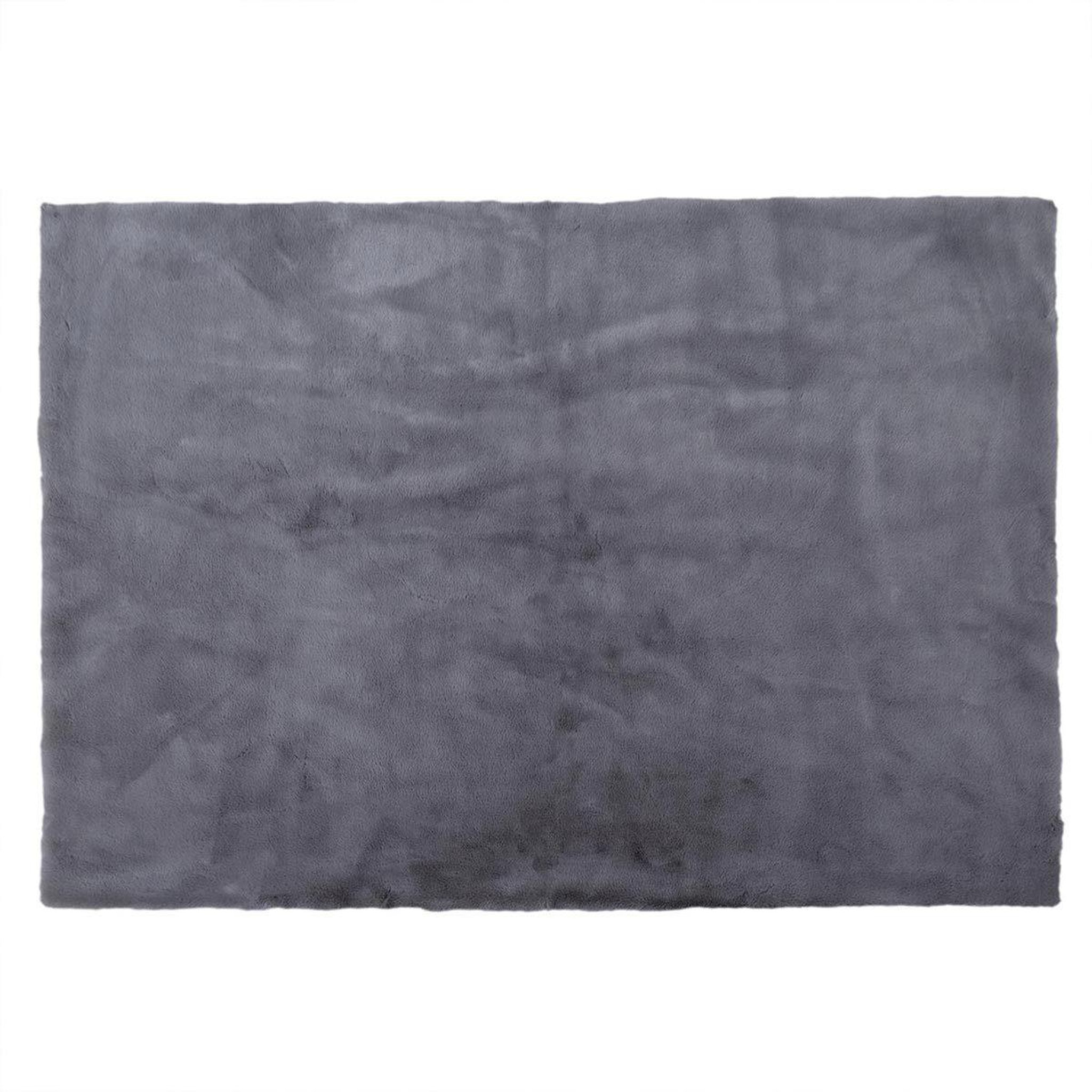 The Home Deco Factory Tapis imitation fourrure  fin  120x170cm gris