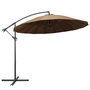Voir la diapositive 1 : VIDAXL Parasol suspendu avec poteau taupe 3 m