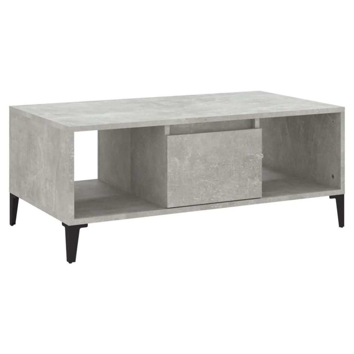 VIDAXL Table basse Gris beton 90x50x36,5 cm Bois d'ingenierie