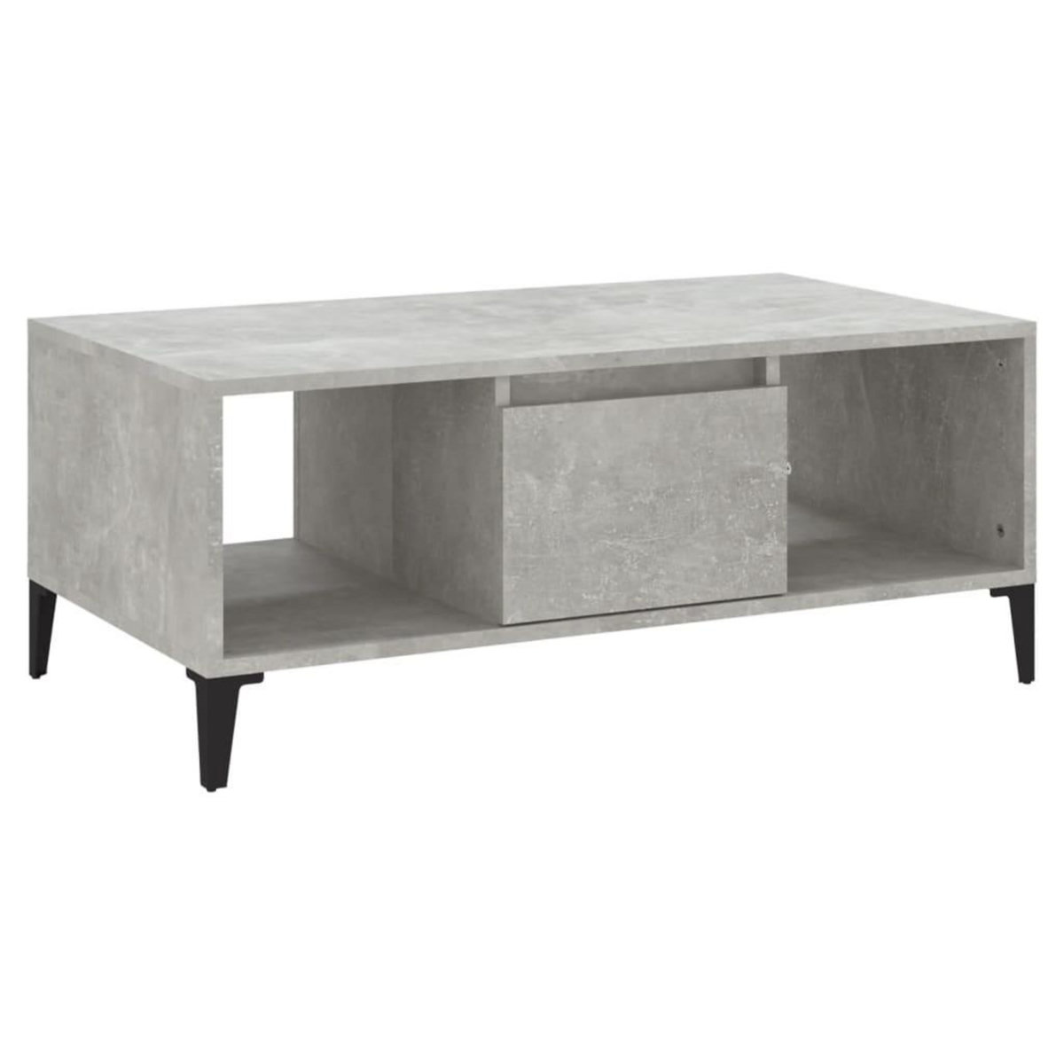 VIDAXL Table basse Gris beton 90x50x36,5 cm Bois d'ingenierie