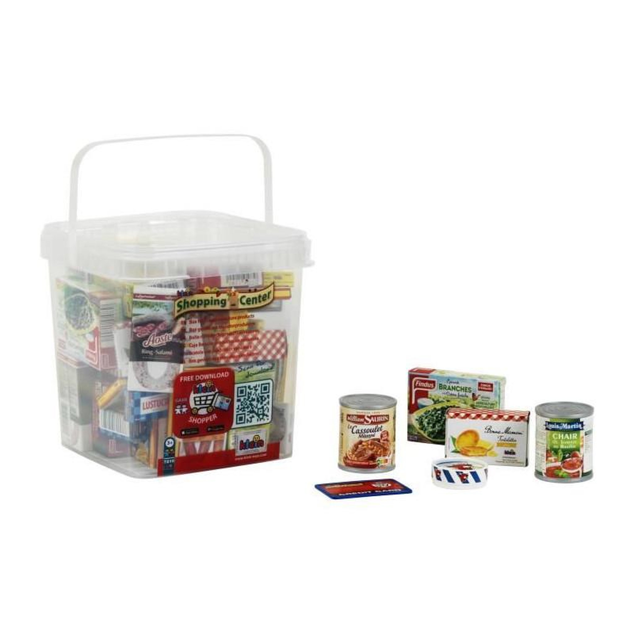 Voir la diapositive 3 : Klein Grande boîte de rangement garnie de boîtes d'aliments factices avec des marques connues et en langue française - KLEIN - 7210