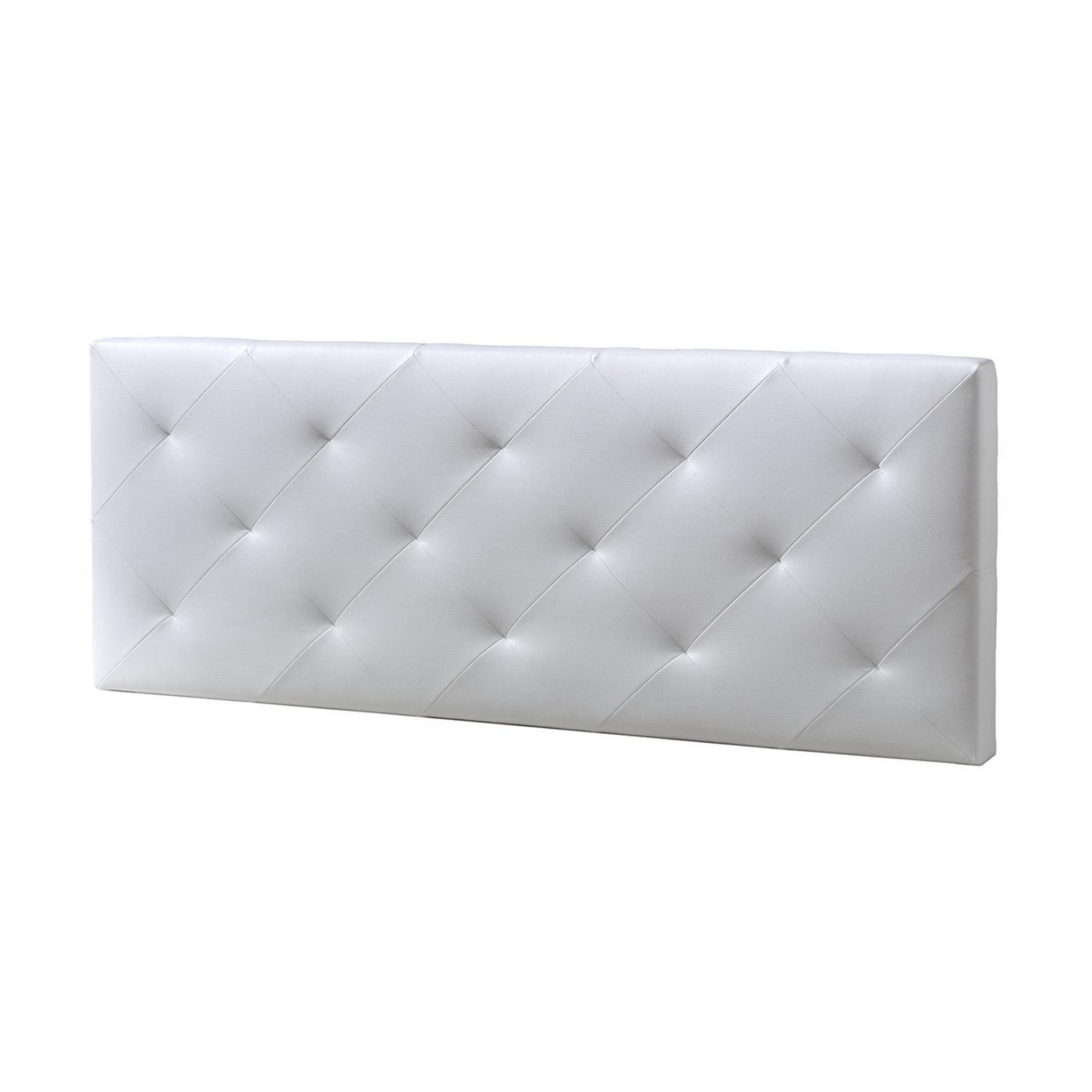Voir la diapositive 1 : MARCKONFORT Tête de lit Rombo 160x60 cm Blanc, rembourrée de Mousse