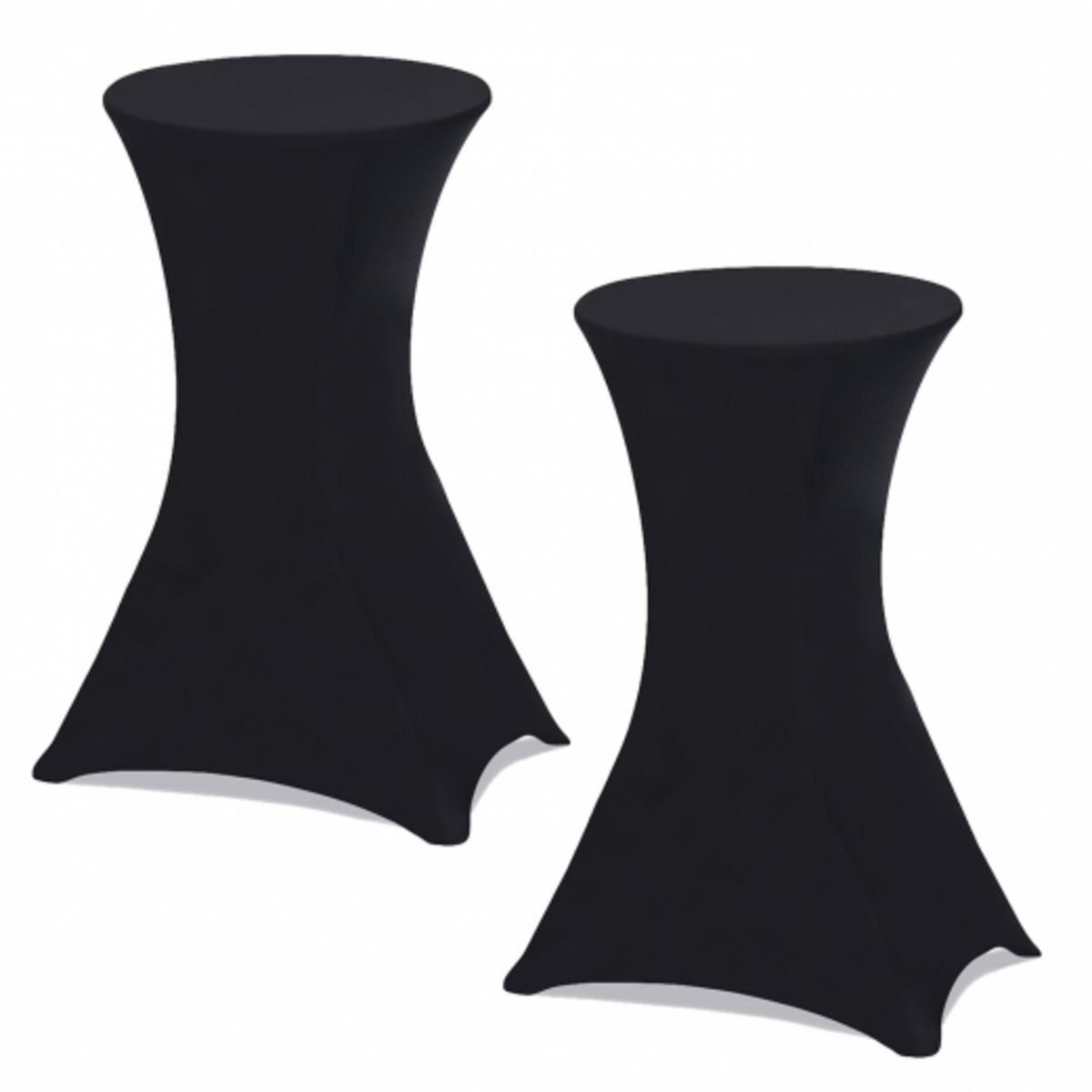 ID MARKET Lot de 2 housses noires pour table haute pliante 105 CM
