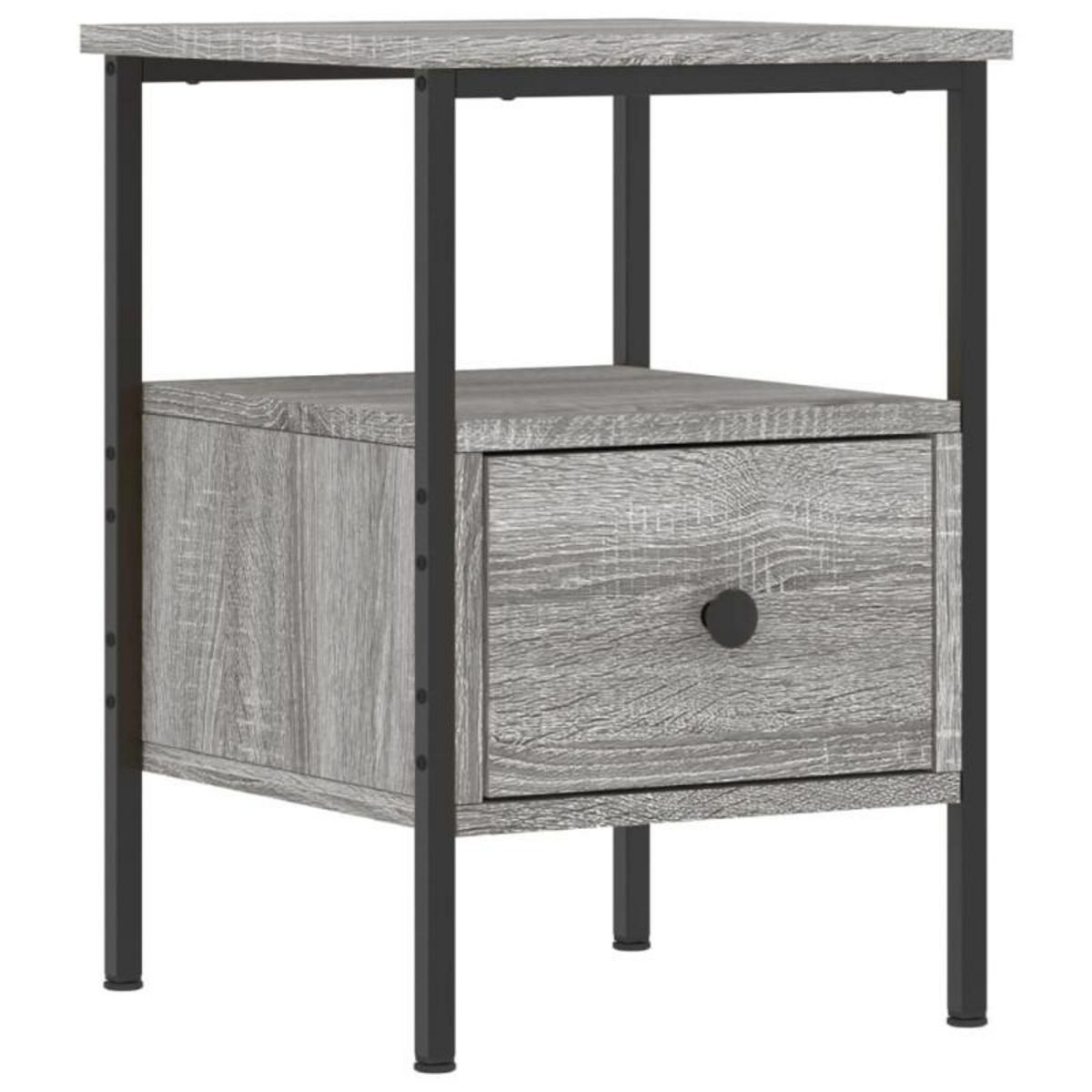 VIDAXL Table de chevet sonoma gris 34x36x50 cm bois d ingénierie