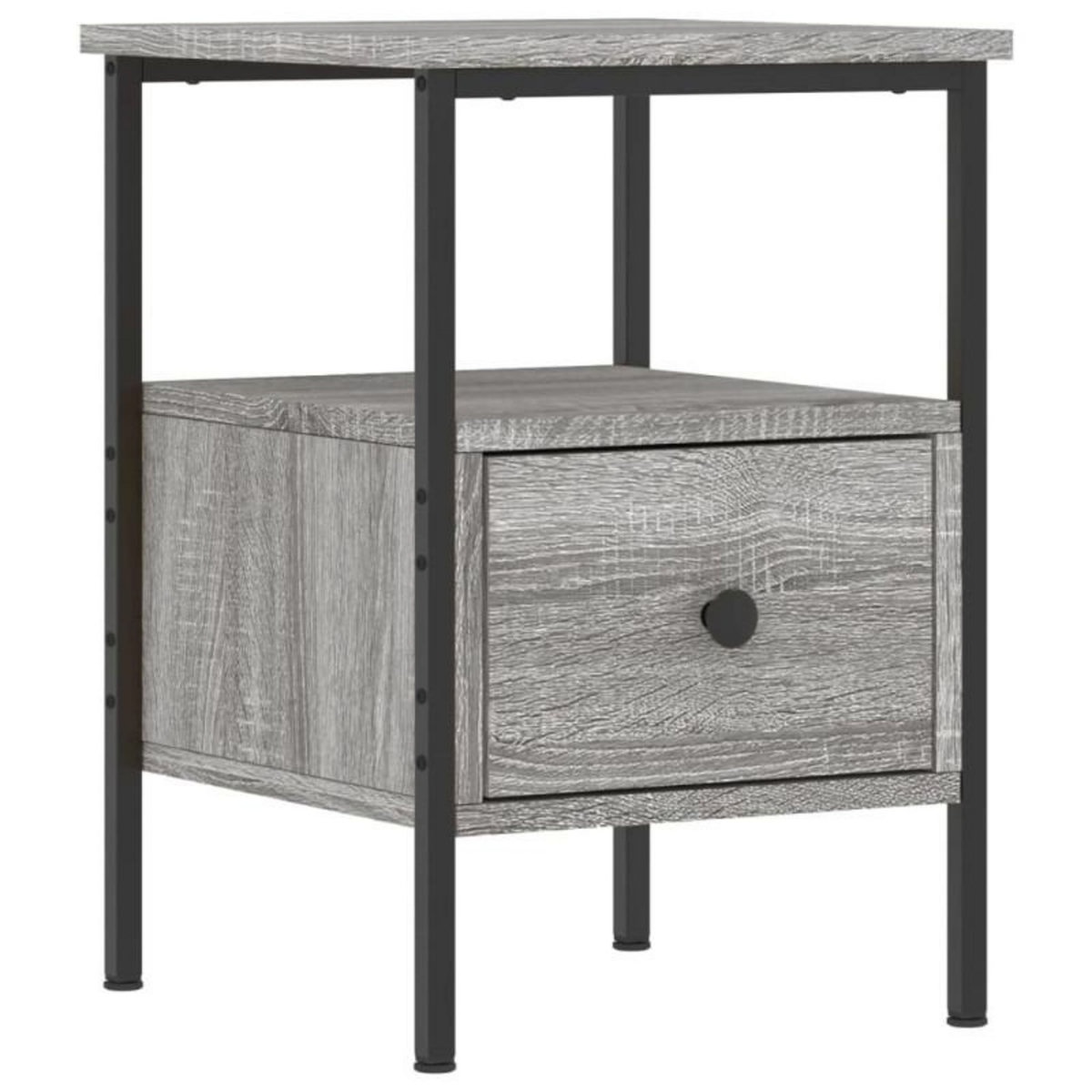 VIDAXL Table de chevet sonoma gris 34x36x50 cm bois d ingénierie