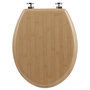 Voir la diapositive 1 : ATMOSPHERA Abattant WC effet bambou Natura - MDF - Marron