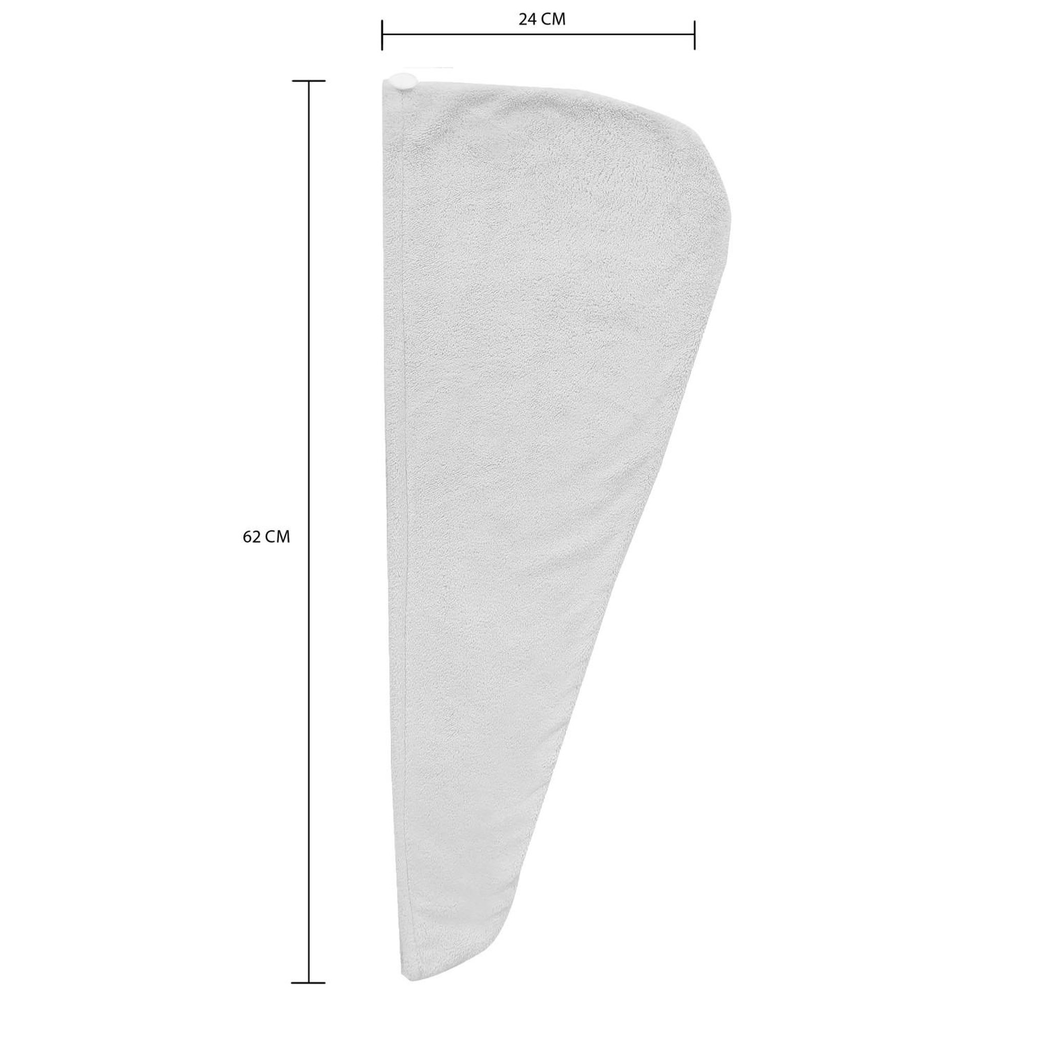 Voir la diapositive 2 : SOLEIL D'OCRE Serviette de bain pour la tête en coton 24x62 cm LAGUNE, par Soleil d'Ocre