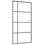 Voir la diapositive 2 : VIDAXL Porte coulissante Verre ESG depoli aluminium 102,5x205 cm Noir