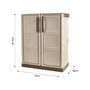 Voir la diapositive 2 : ART PLAST Armoire de Rangement Garage Atelier - Armoire basse 2 portes et 1 étagère Réglable Polypropylène 70 x 39 x 85.5cm Charge 20 kg