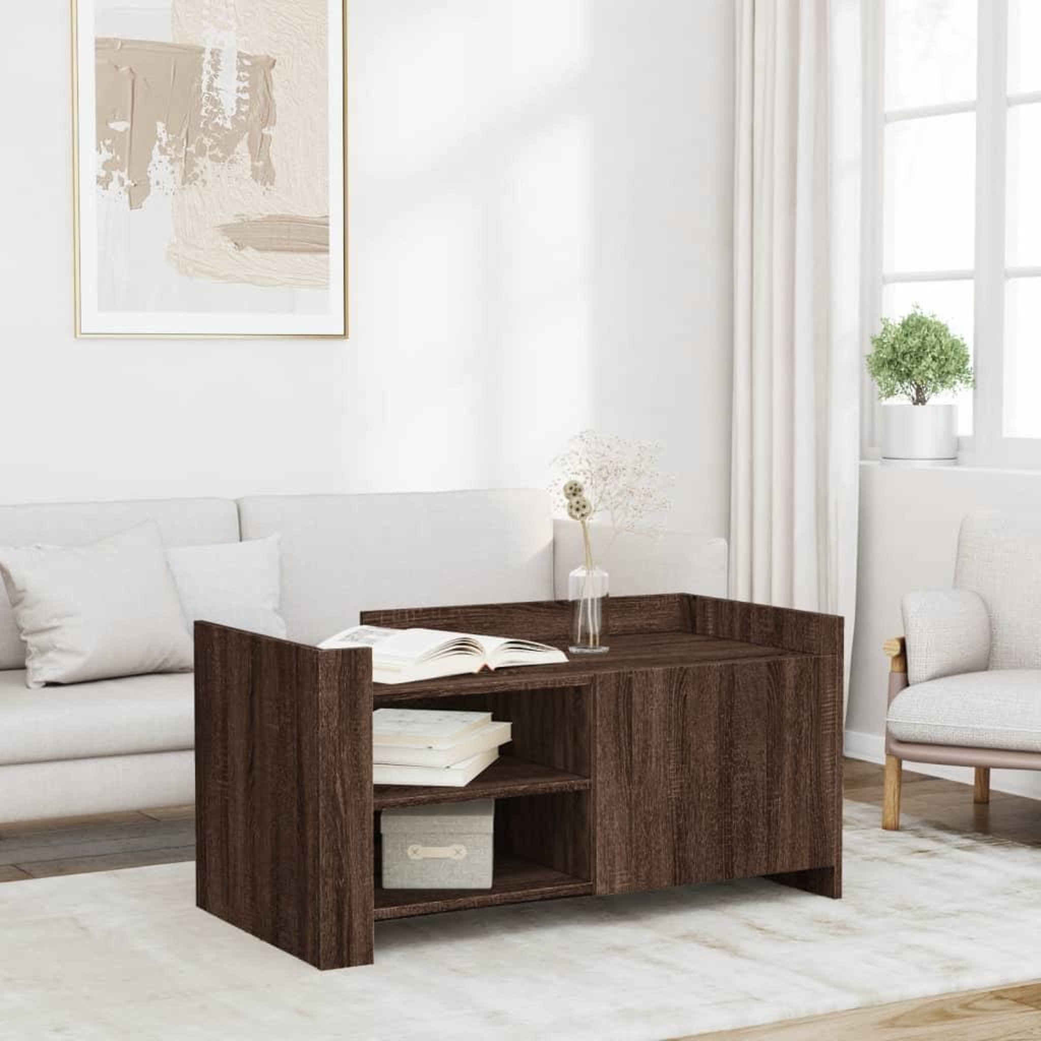VIDAXL Table basse chene marron 100x50x50 cm bois d'ingenierie