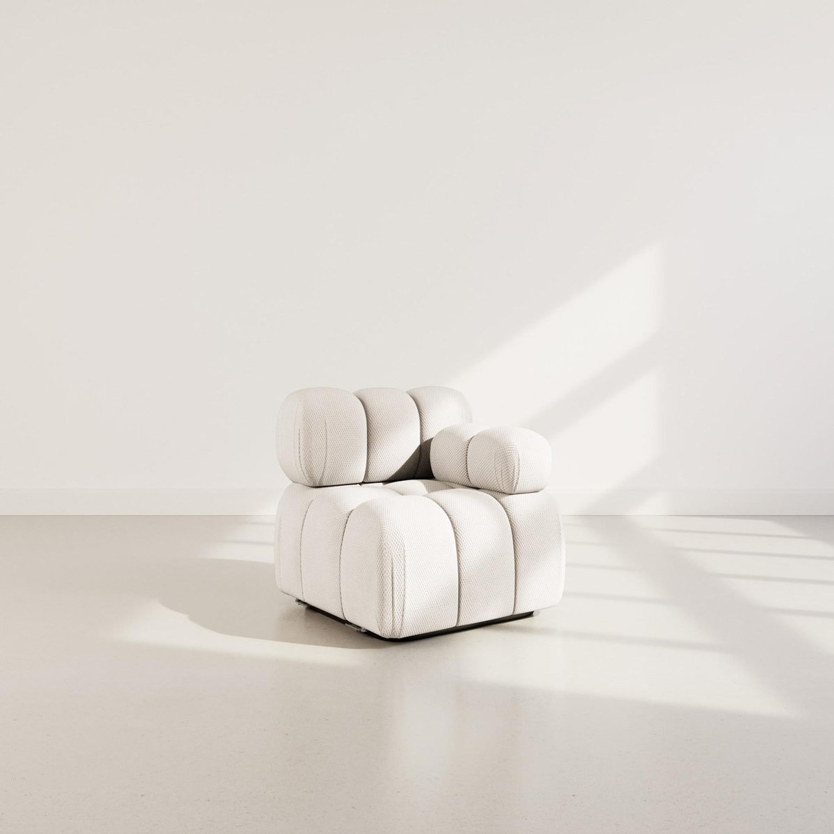 LISA DESIGN Ruby - module d'assise droit en velours texturé