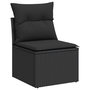 Voir la diapositive 3 : VIDAXL Salon de jardin 7 pcs avec coussins noir resine tressee