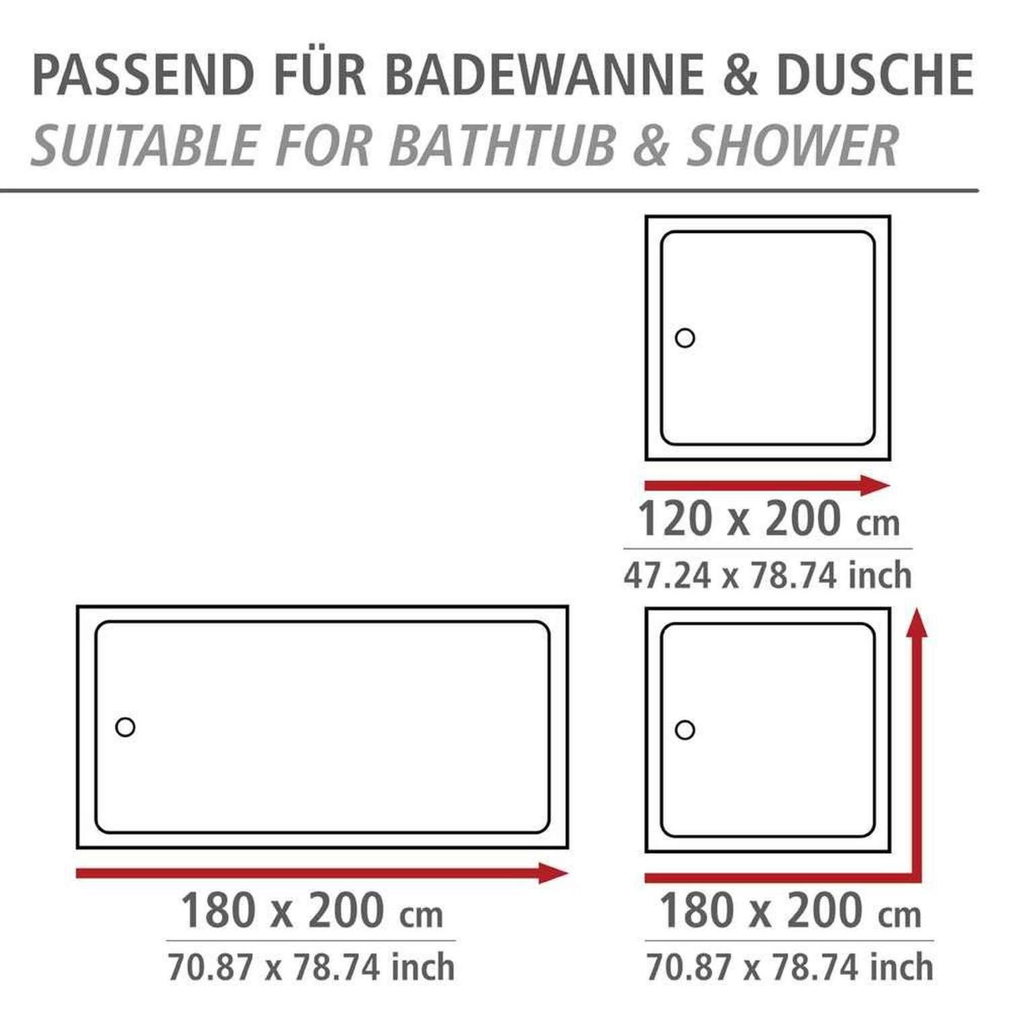Voir la diapositive 4 : Wenko Rideau de douche à pois