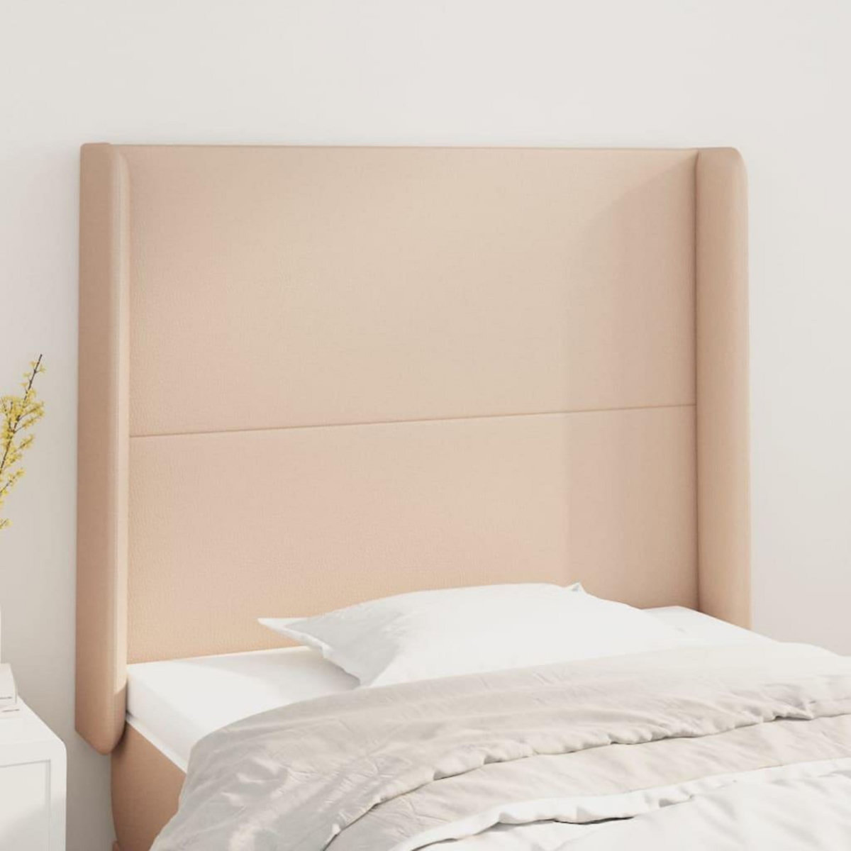 VIDAXL Tete de lit avec oreilles Cappuccino 103x16x118/128 cm