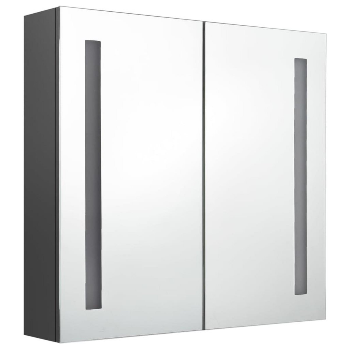 VIDAXL Armoire de salle de bain a miroir LED Gris 62x14x60 cm