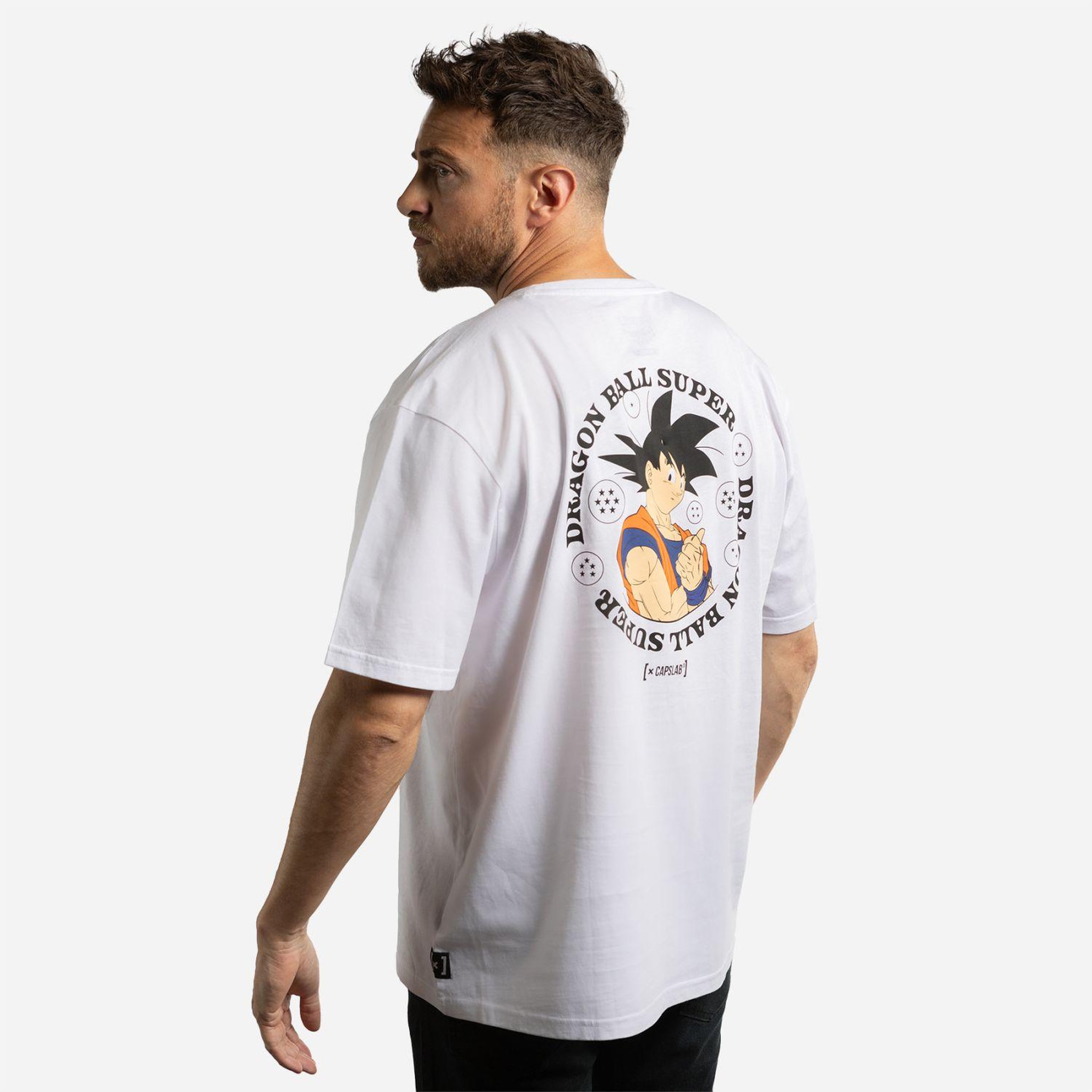 Voir la diapositive 3 : CAPSLAB T-shirt homme relax fit avec print Dragon Ball Super Goku
