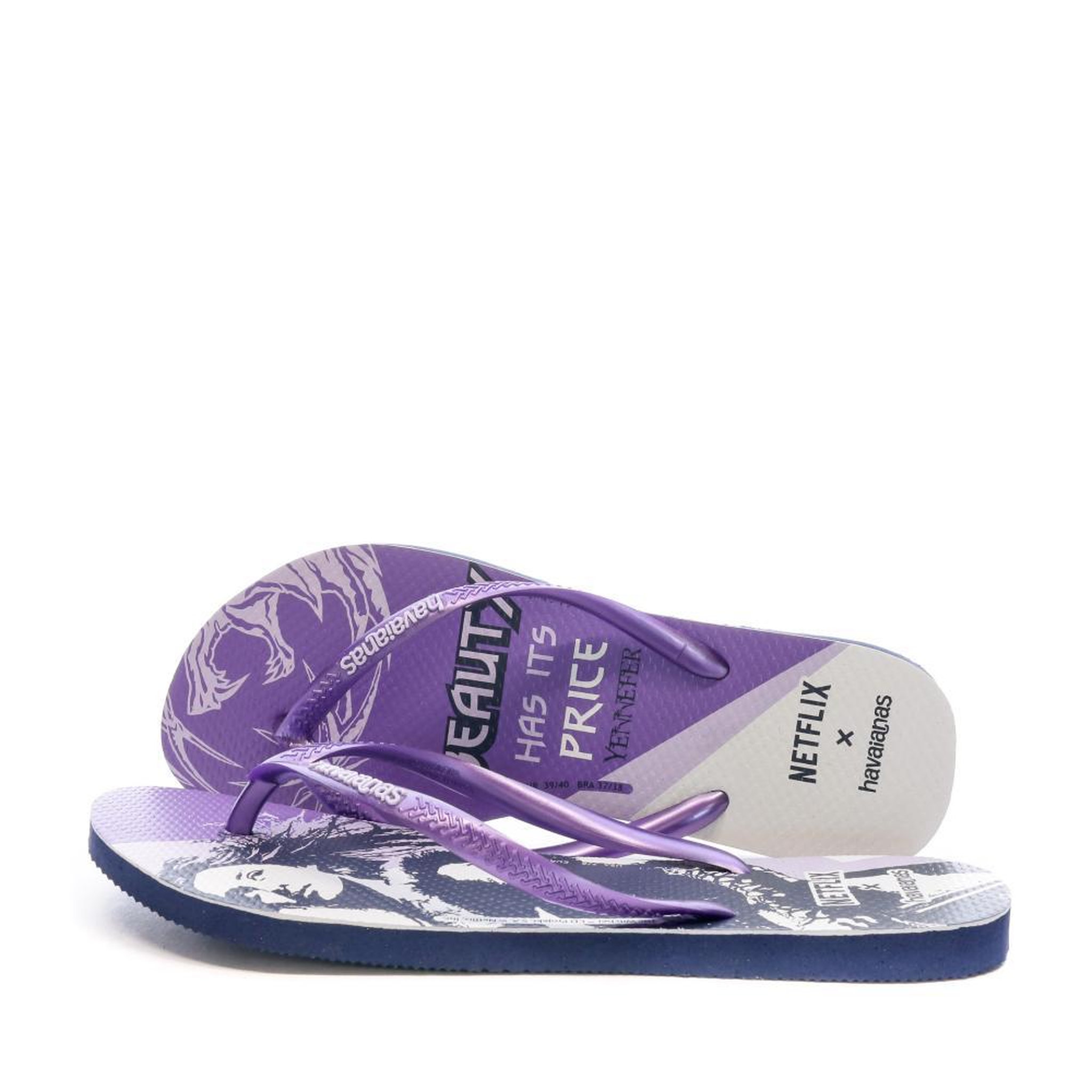Voir la diapositive 2 : HAVAIANAS Tongs violette femme havaianas slim netflix the witcher