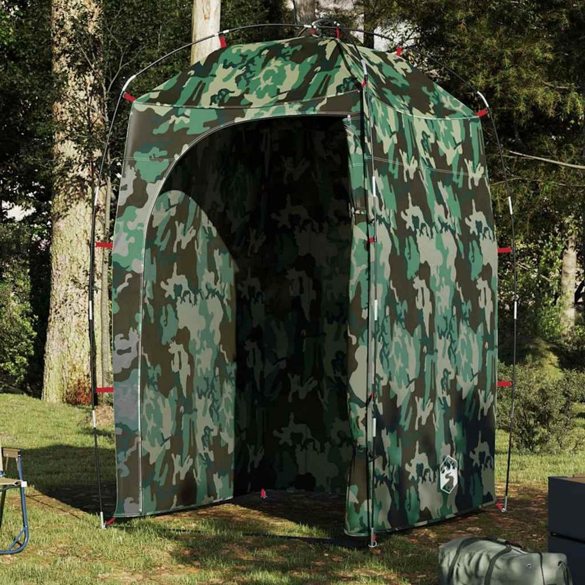 VIDAXL Tente de douche camouflage impermeable