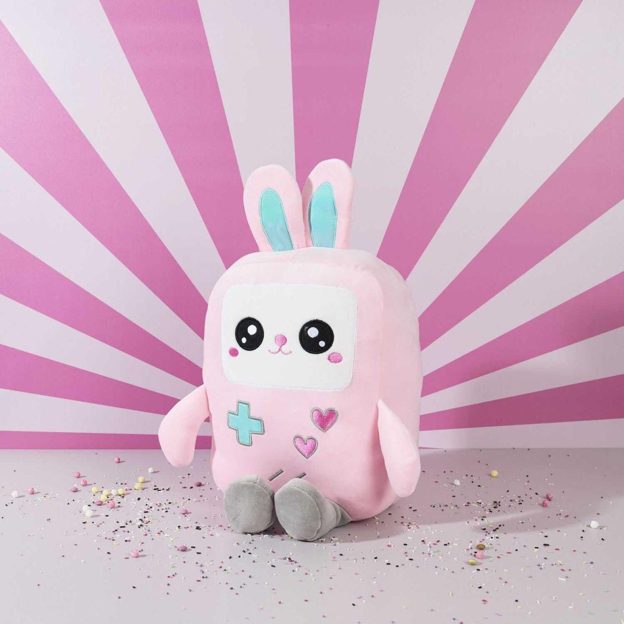 Voir la diapositive 2 : The concept Factory Peluche enfant jeux vidéo  kawaii  29cm rose
