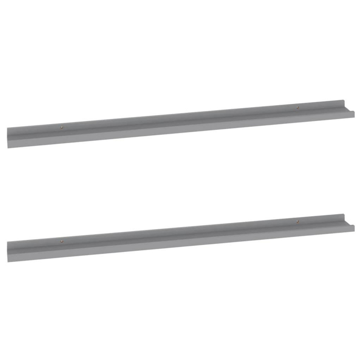 VIDAXL Etageres murales 2 pcs Gris 115x9x3 cm