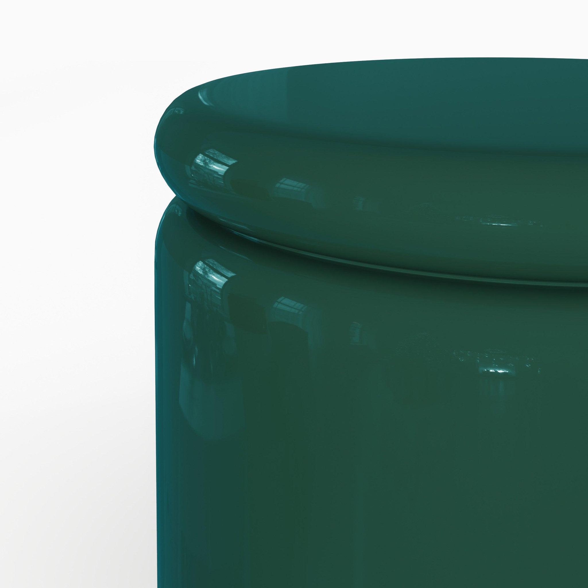 Voir la diapositive 3 : MAISON PAVANE Table d'appoint laquée vert canard en MDF, D40 cm-Oscar