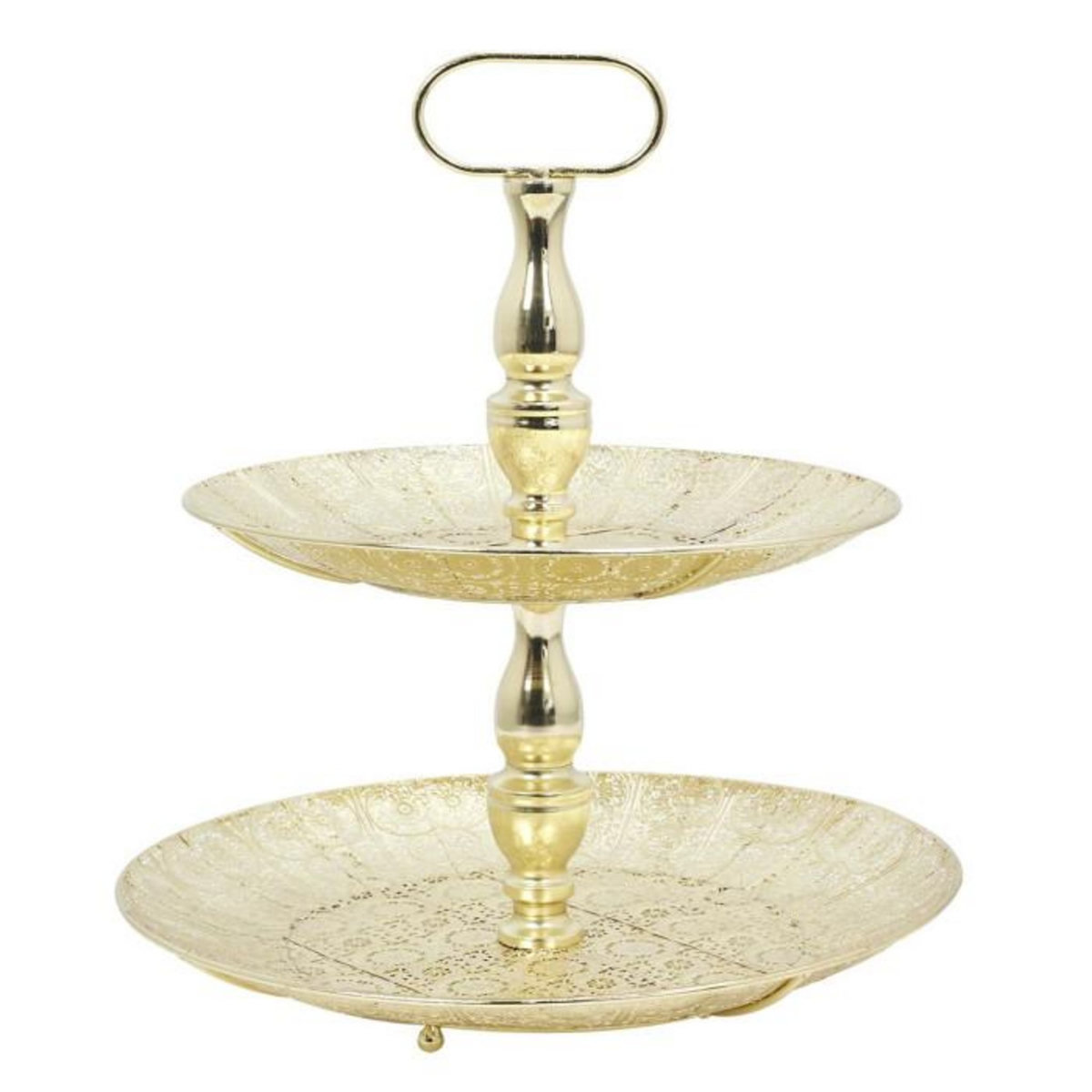 Paris Prix Plateau de Présentation 2 Niveaux  Métal  43cm Doré