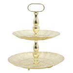 Paris Prix Plateau de Présentation 2 Niveaux  Métal  43cm Doré