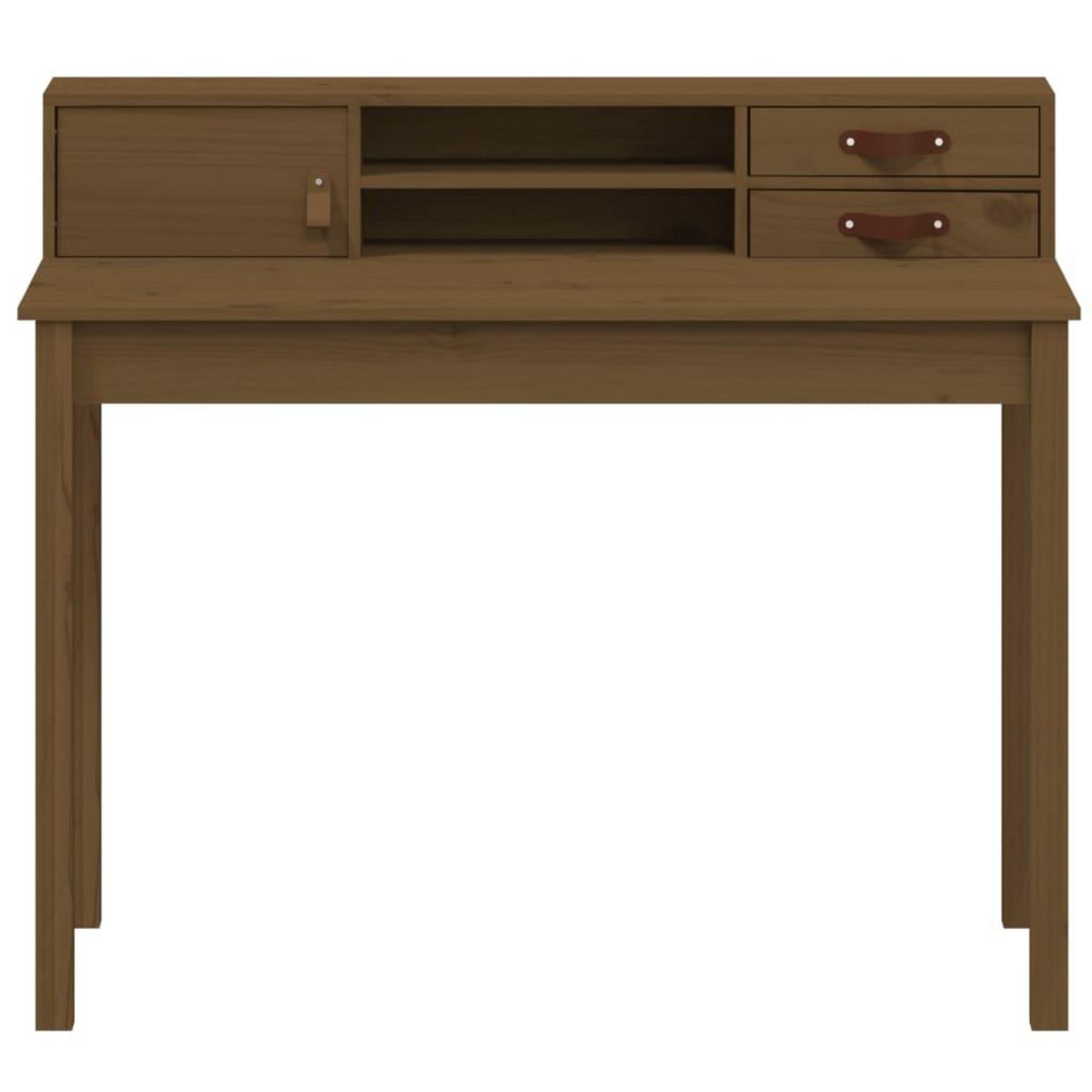 VIDAXL Bureau Marron miel 110x50x93 cm Bois massif de pin