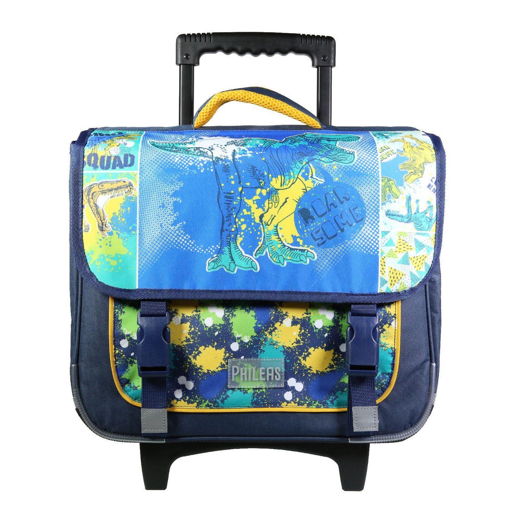 Bagtrotter BAGTROTTER Cartable à roulettes 38 cm Phileas Bleu Dinosaure