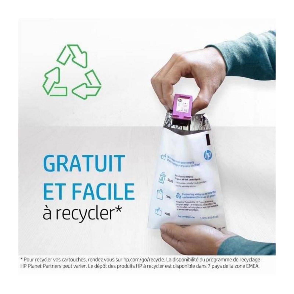 HP HP 305XL Cartouche dencre noire grande capacite authentique 3YM62AE pour DeskJet 2300/2710/2720/Plus4100, Envy 6000/Pro 6400