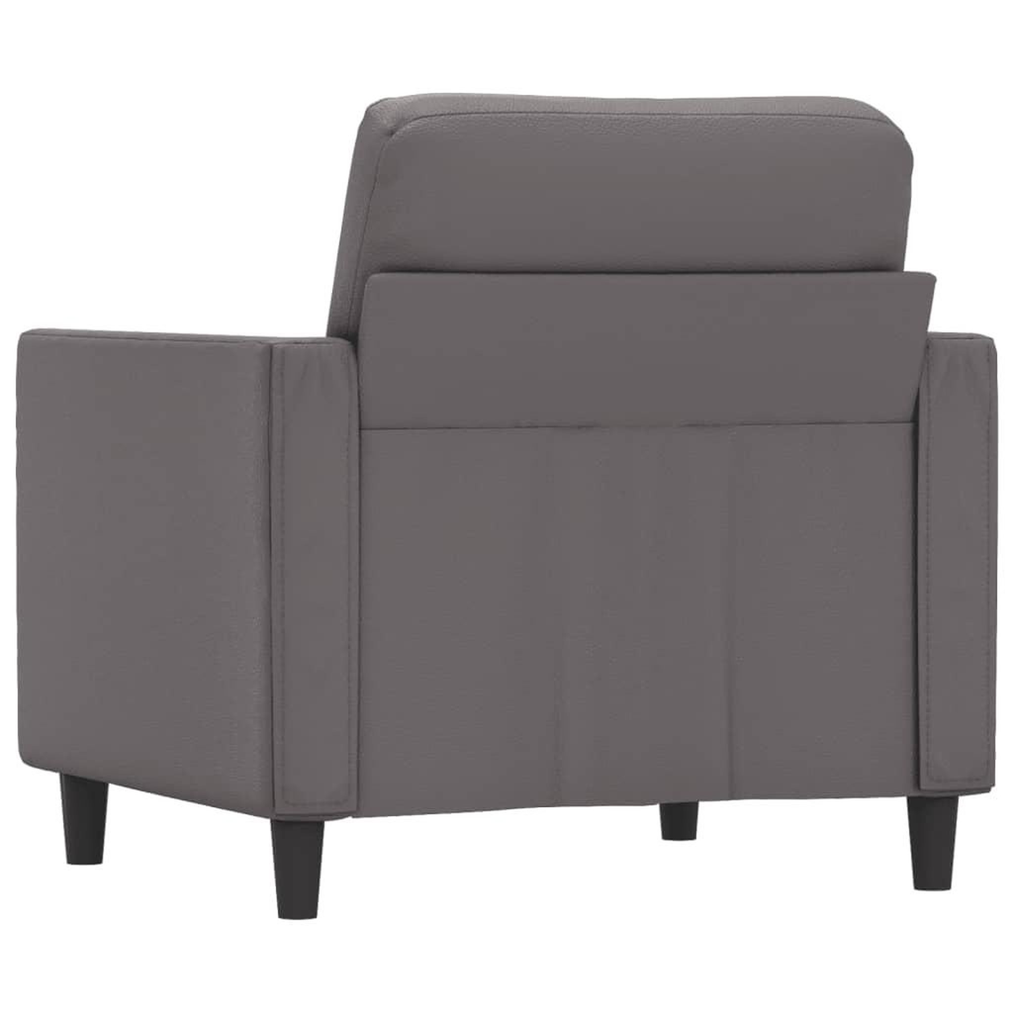 Voir la diapositive 5 : VIDAXL Fauteuil Gris 60 cm Similicuir