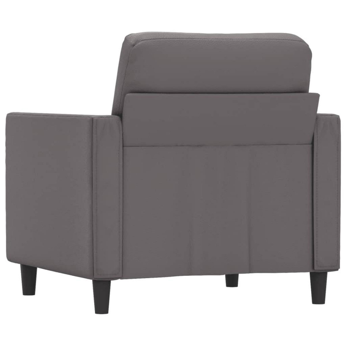 VIDAXL Fauteuil Gris 60 cm Similicuir