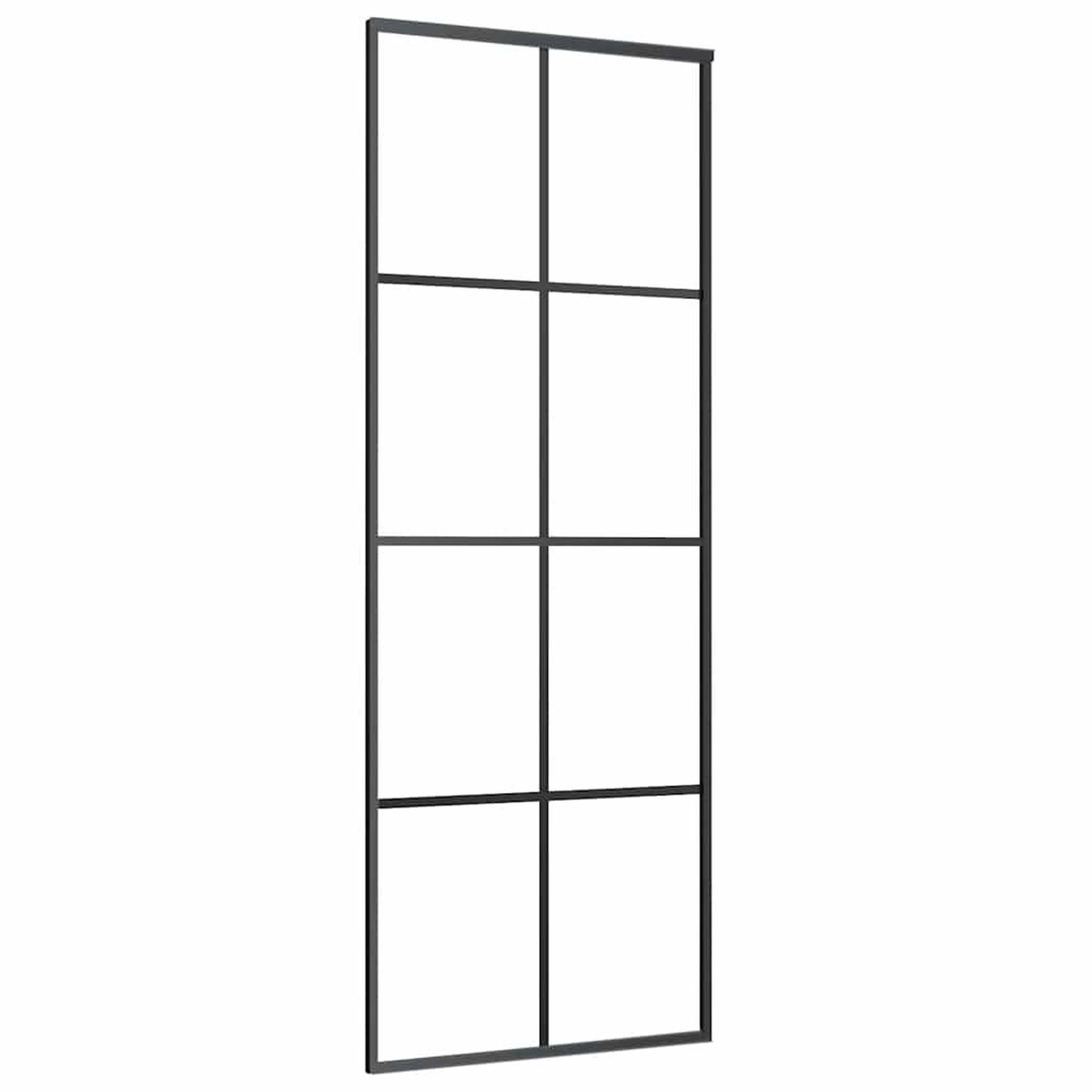 Voir la diapositive 5 : VIDAXL Porte coulissante kit de quincaillerie noir 76x205 cm verre ESG
