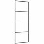Voir la diapositive 5 : VIDAXL Porte coulissante kit de quincaillerie noir 76x205 cm verre ESG