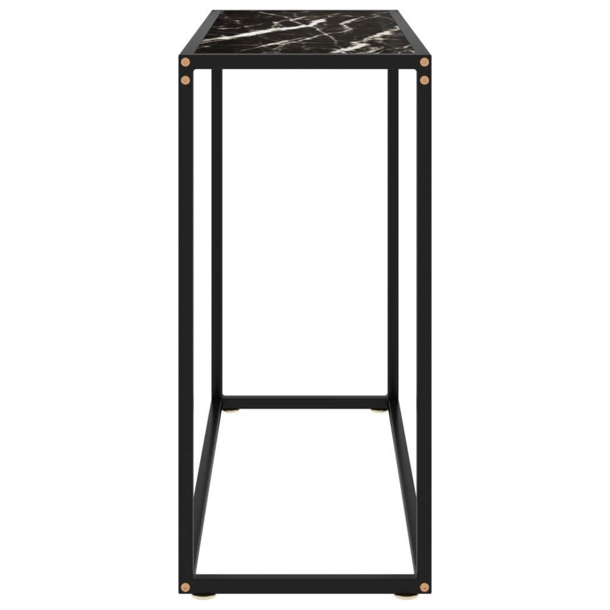 VIDAXL Table console Noir 80x35x75 cm Verre trempe