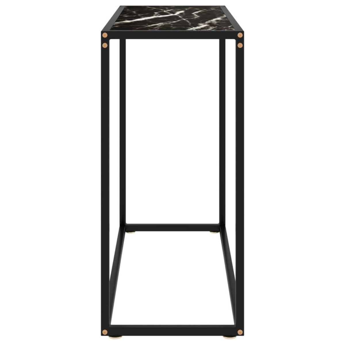 VIDAXL Table console Noir 80x35x75 cm Verre trempe