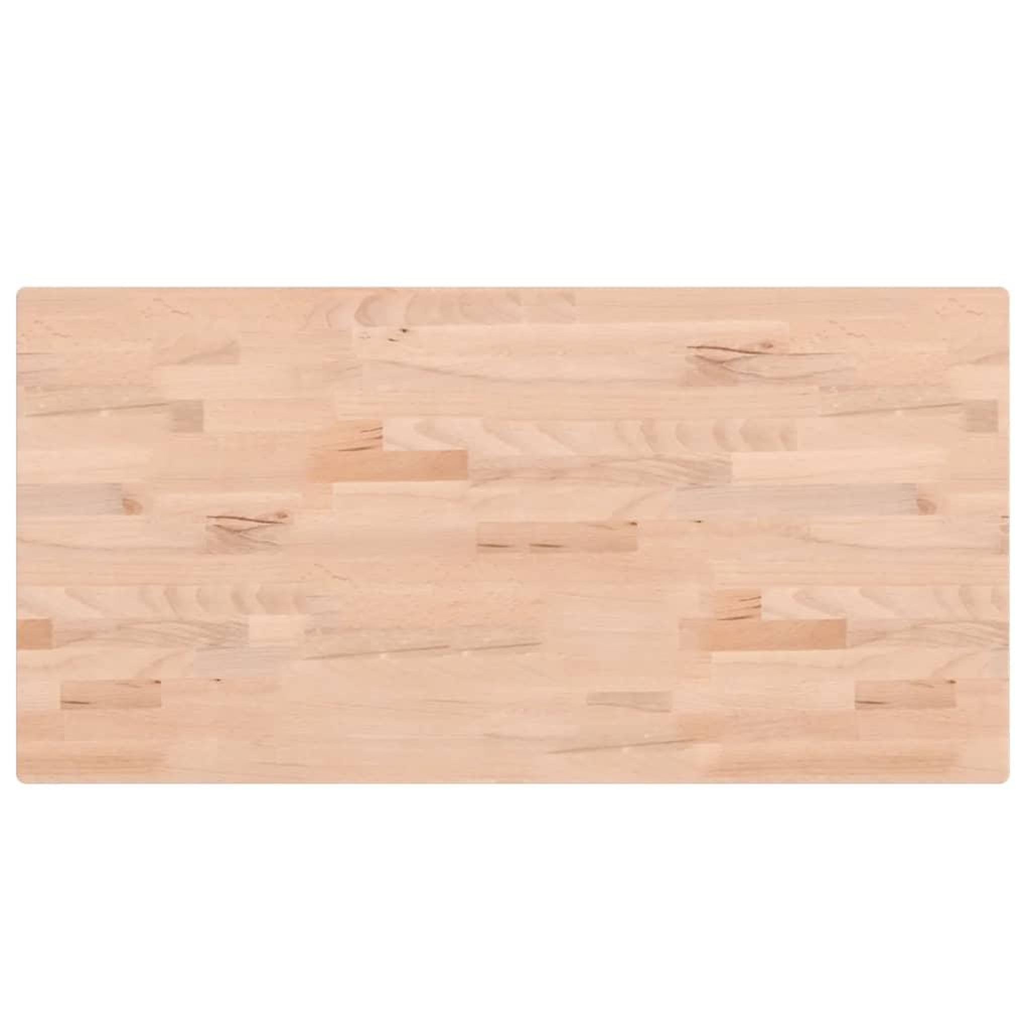 Voir la diapositive 2 : VIDAXL Dessus de table 100x50x2,5cm rectangulaire bois massif de hetre