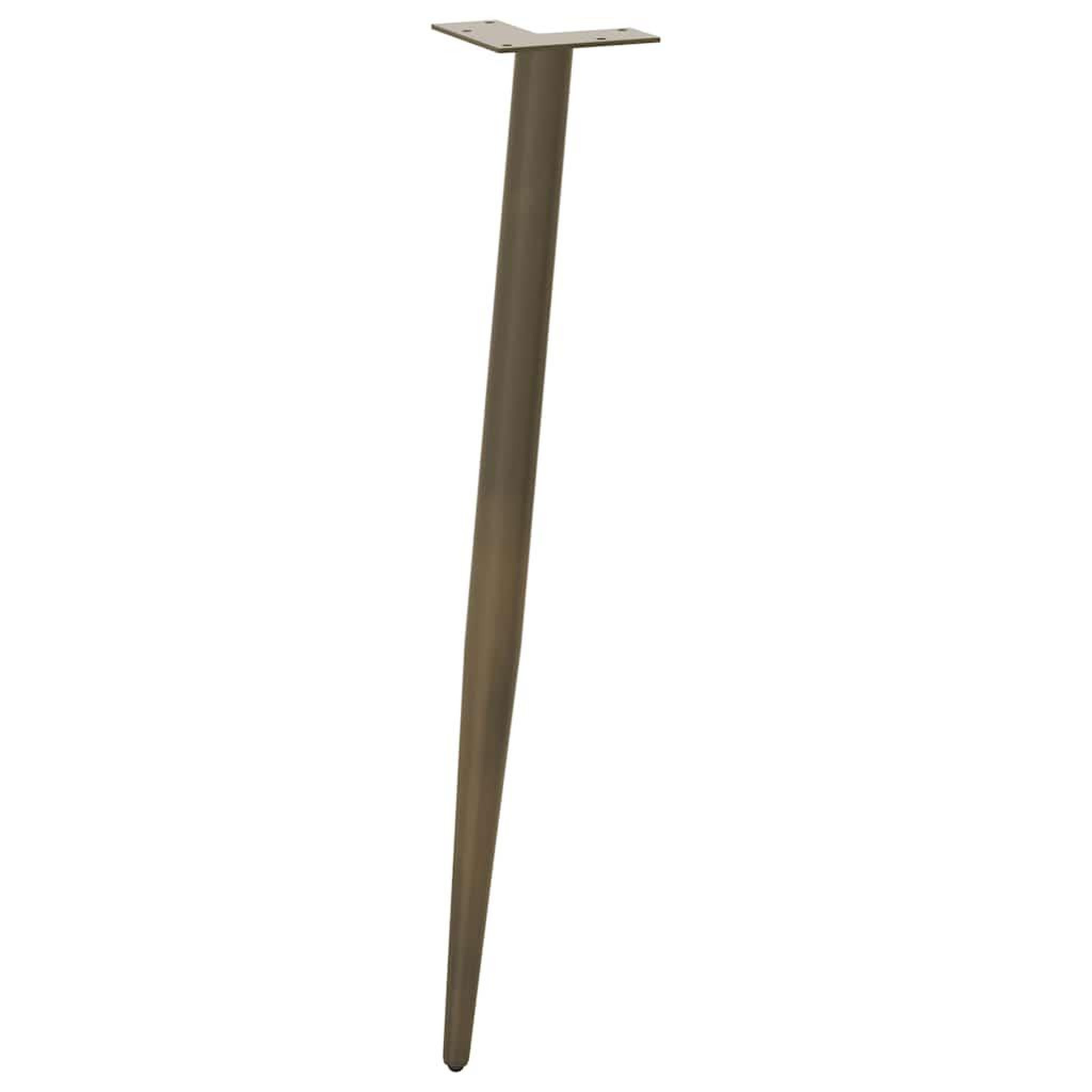 Voir la diapositive 4 : VIDAXL Pieds de table basse forme conique 4 pcs acier naturel 72-73 cm