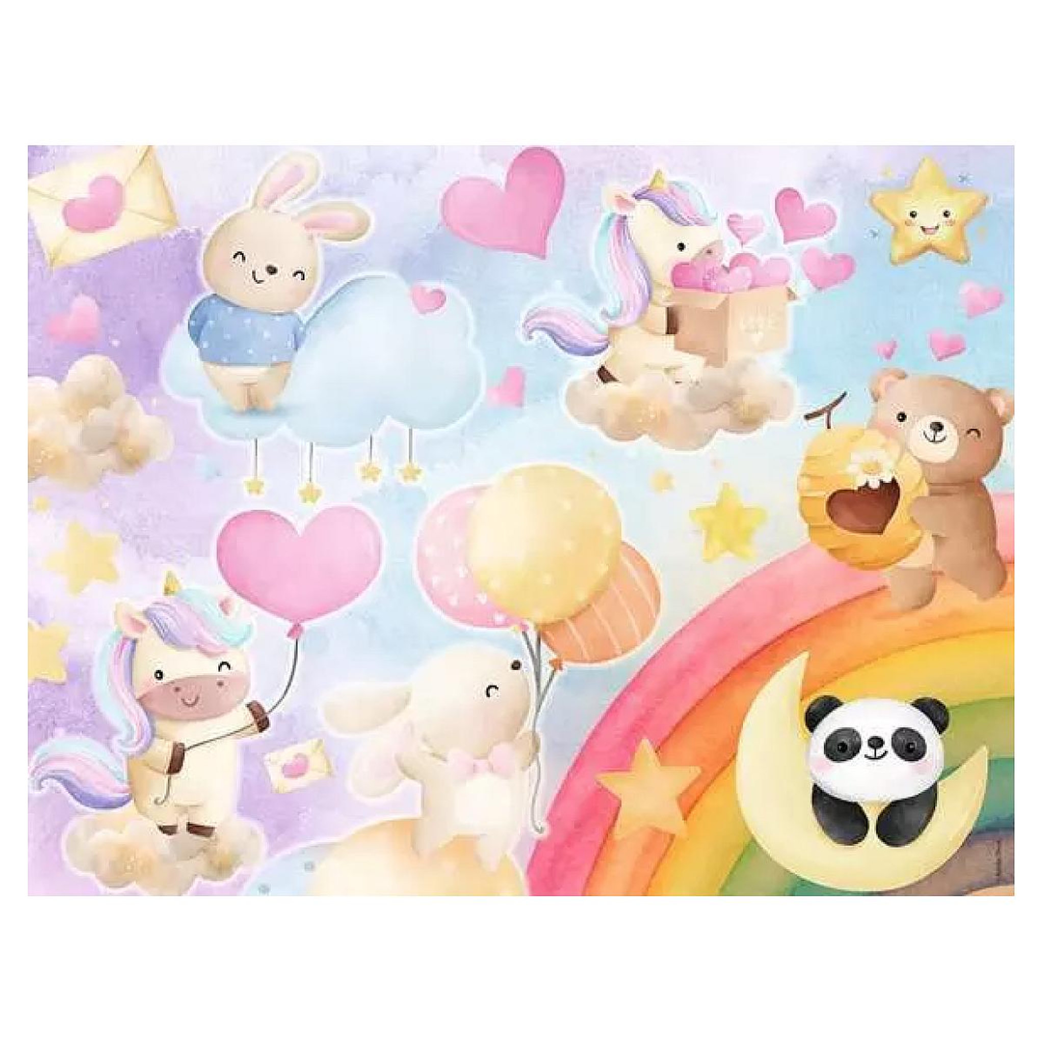 Voir la diapositive 2 : Nathan Puzzle 30 pieces Arc-en-ciel des animaux