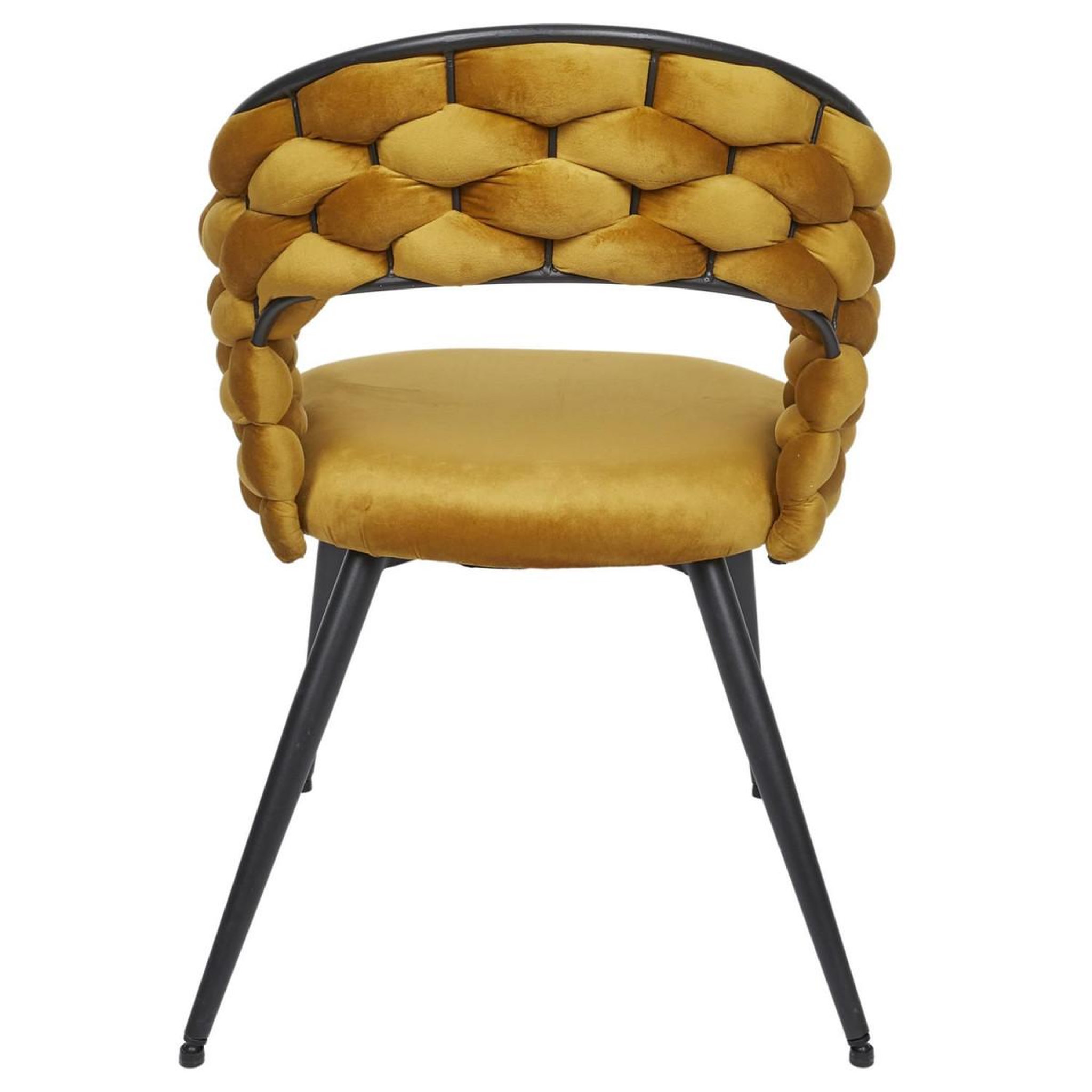 Voir la diapositive 5 : The Home Deco Factory Lot de 2 chaises design  salyer  82cm jaune moutarde